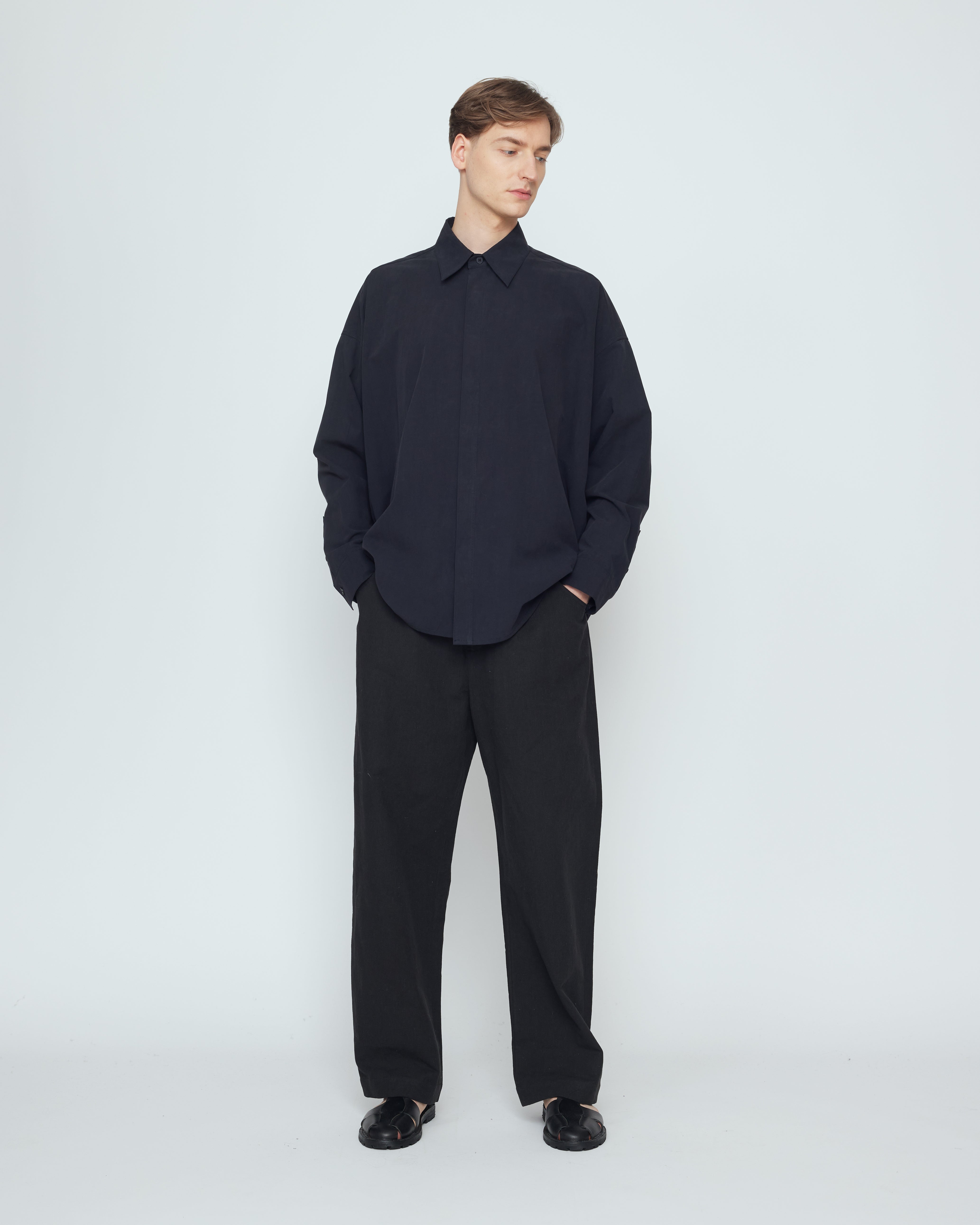 Signature Cocoon Dress Shirt - Black