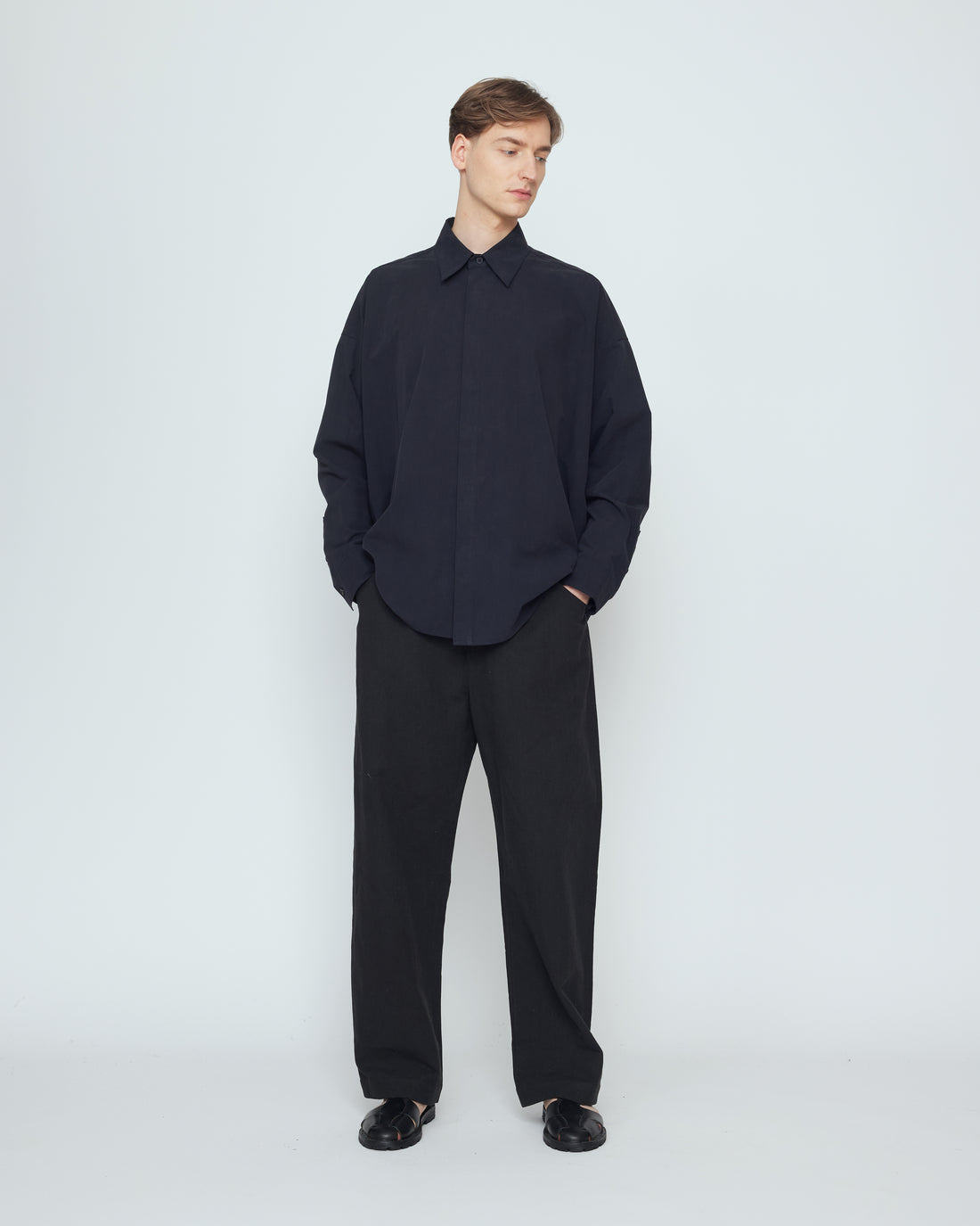 Signature Cocoon Dress Shirt - Black