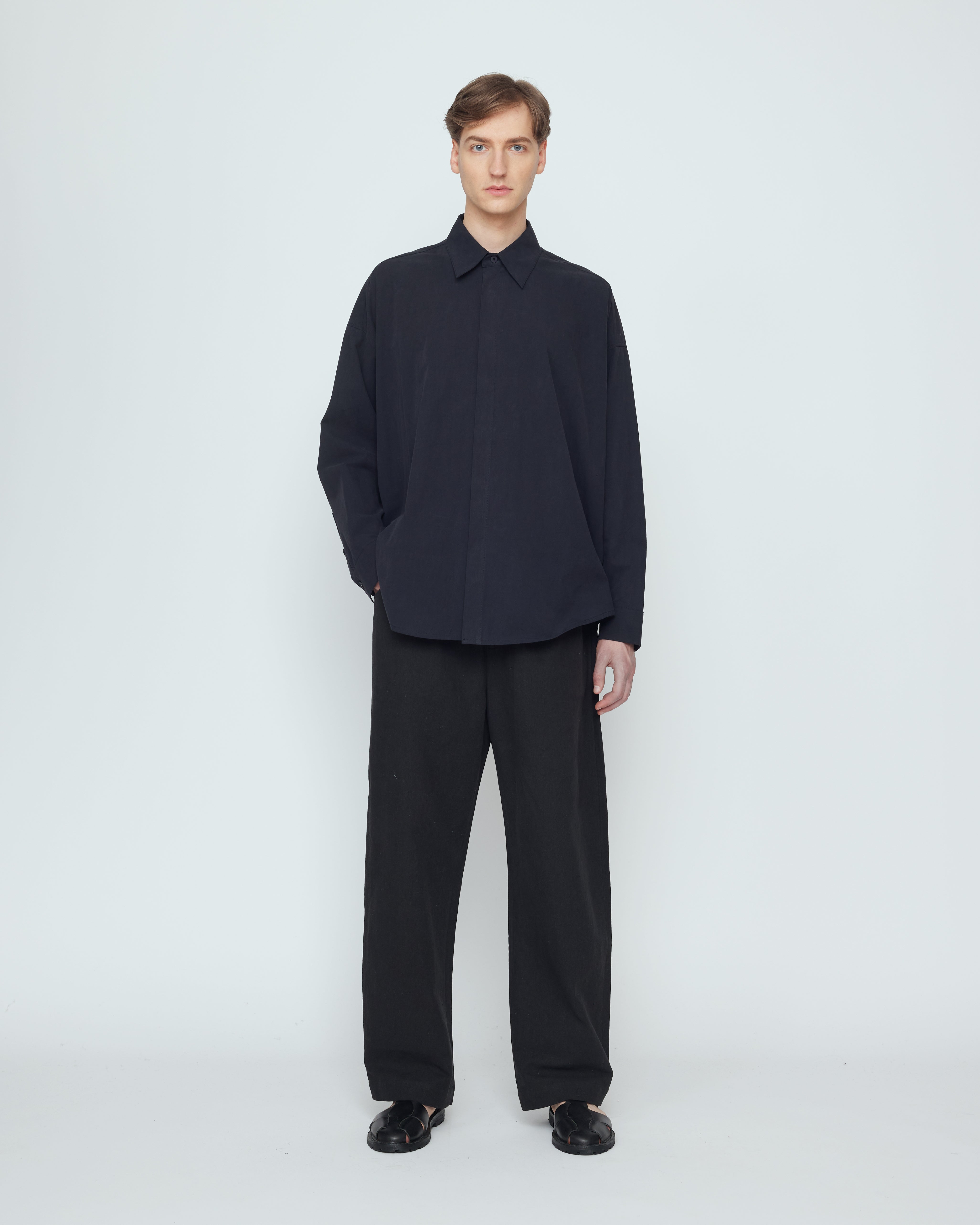 Signature Cocoon Dress Shirt - Black