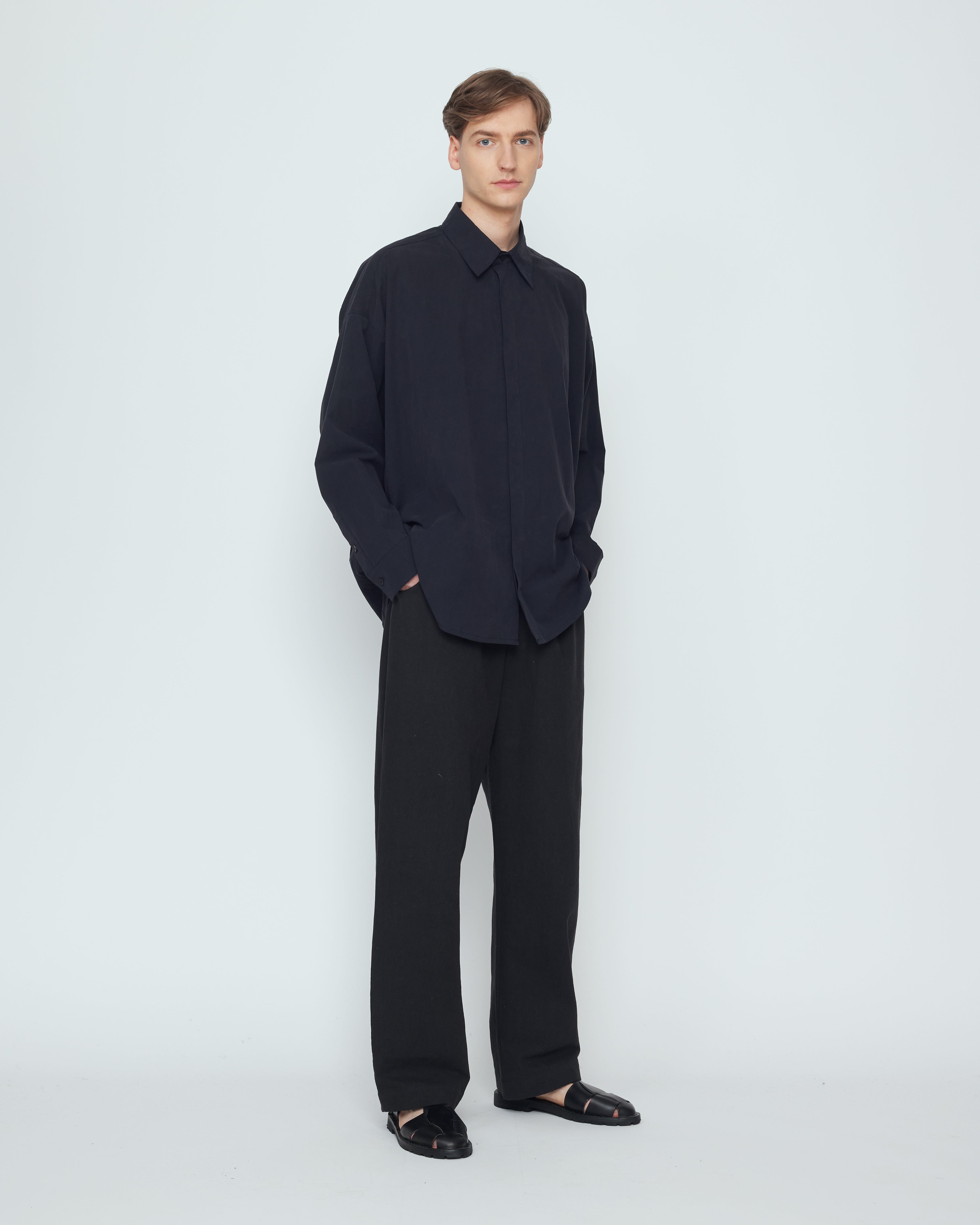 Signature Cocoon Dress Shirt - Black