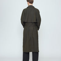 Long Rain Trench - Waxed Edition - SS26 - Deep Olive