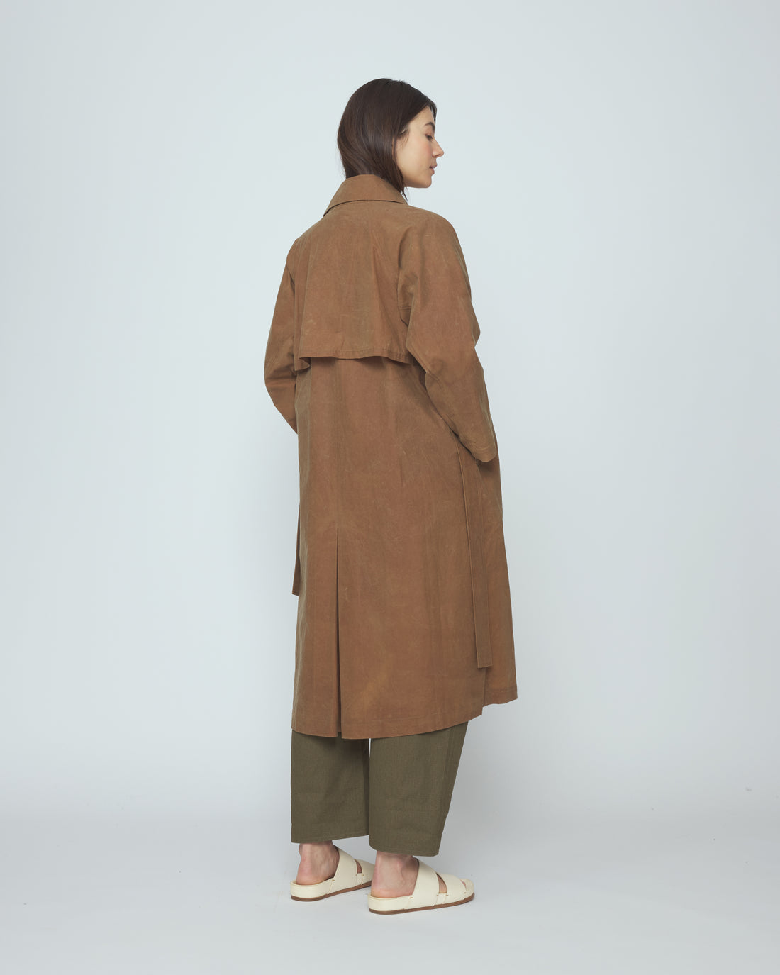Spring Trench Overcoat - Waxed Edition - SS26 - Pecan Brown