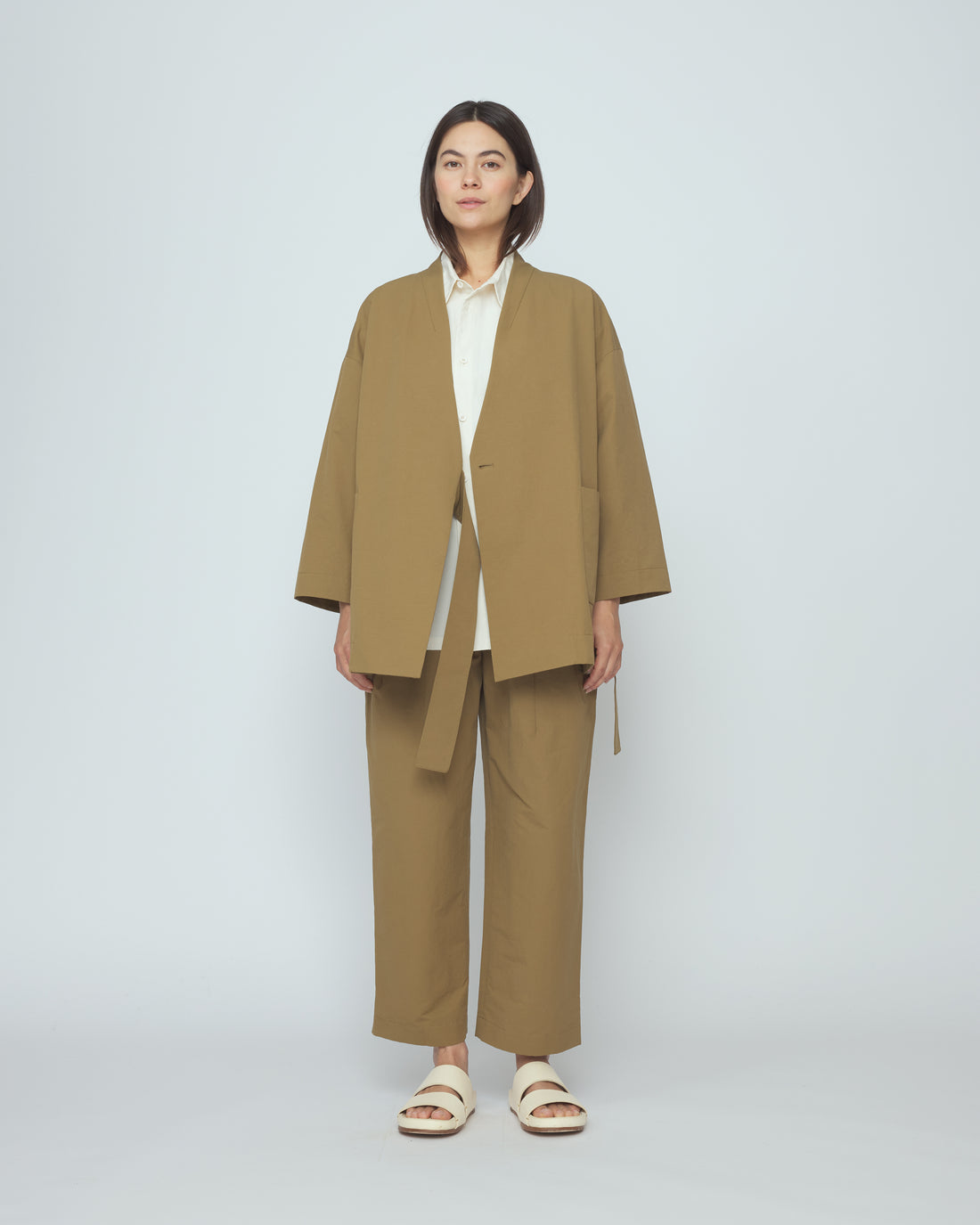 Spring Wrap Coat - SS26 - Tan Brown