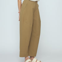 Spring Pleated Trouser - SS26 - Tan Brown