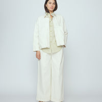 Signature Panel Pockets Jacket - Spring Edition - Pearl White