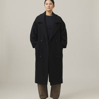 Signature Oversized Wool Coat - Black