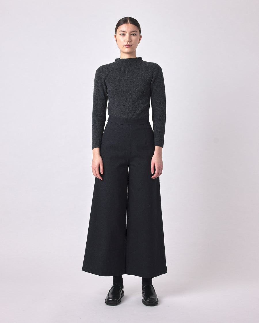 Signature Mock-Neck Long-Sleeves - Charcoal Gray