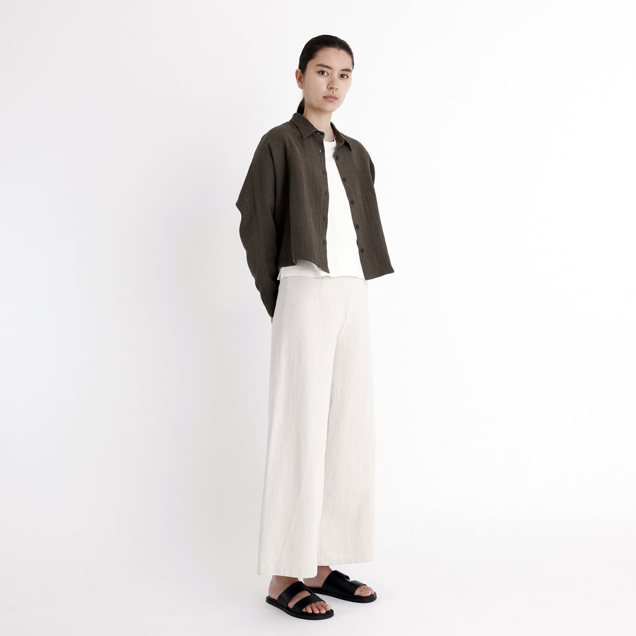 Signature Wide-Legged Trouser - Canvas Edition - Oatmeal