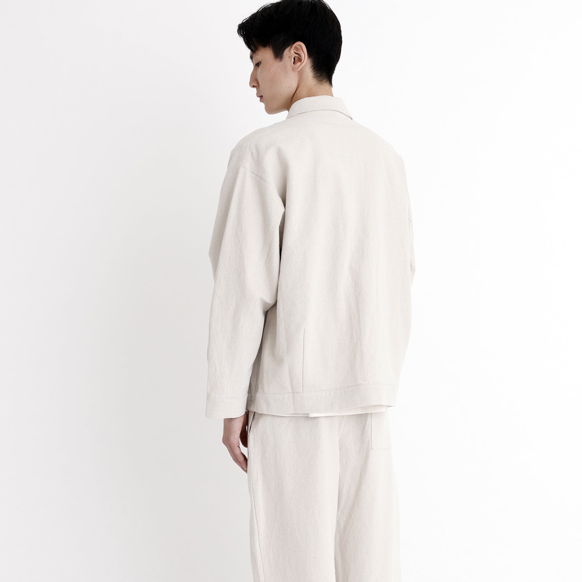 Signature Panel Pockets Shirt Jacket - Canvas Edition - Oatmeal
