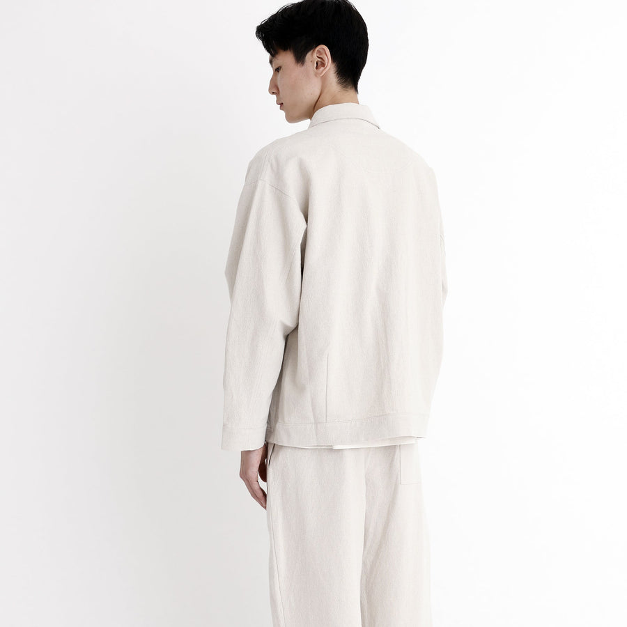 Signature Panel Pockets Shirt Jacket - Canvas Edition - Oatmeal