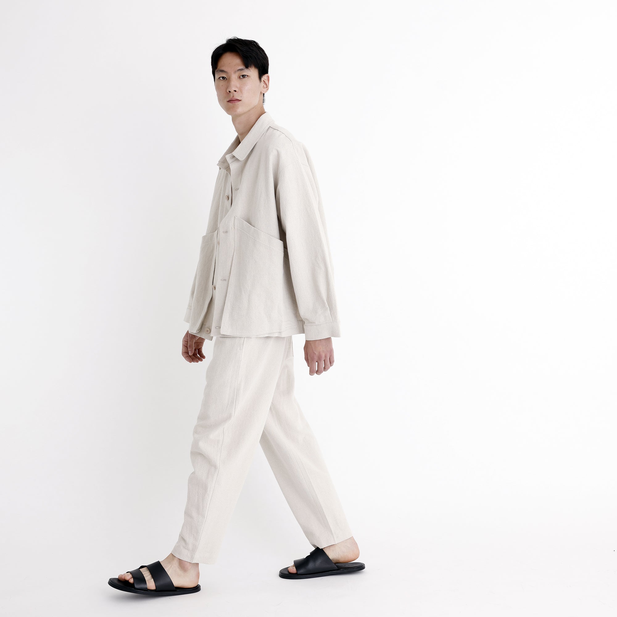 Signature Panel Pockets Shirt Jacket - Canvas Edition - Oatmeal
