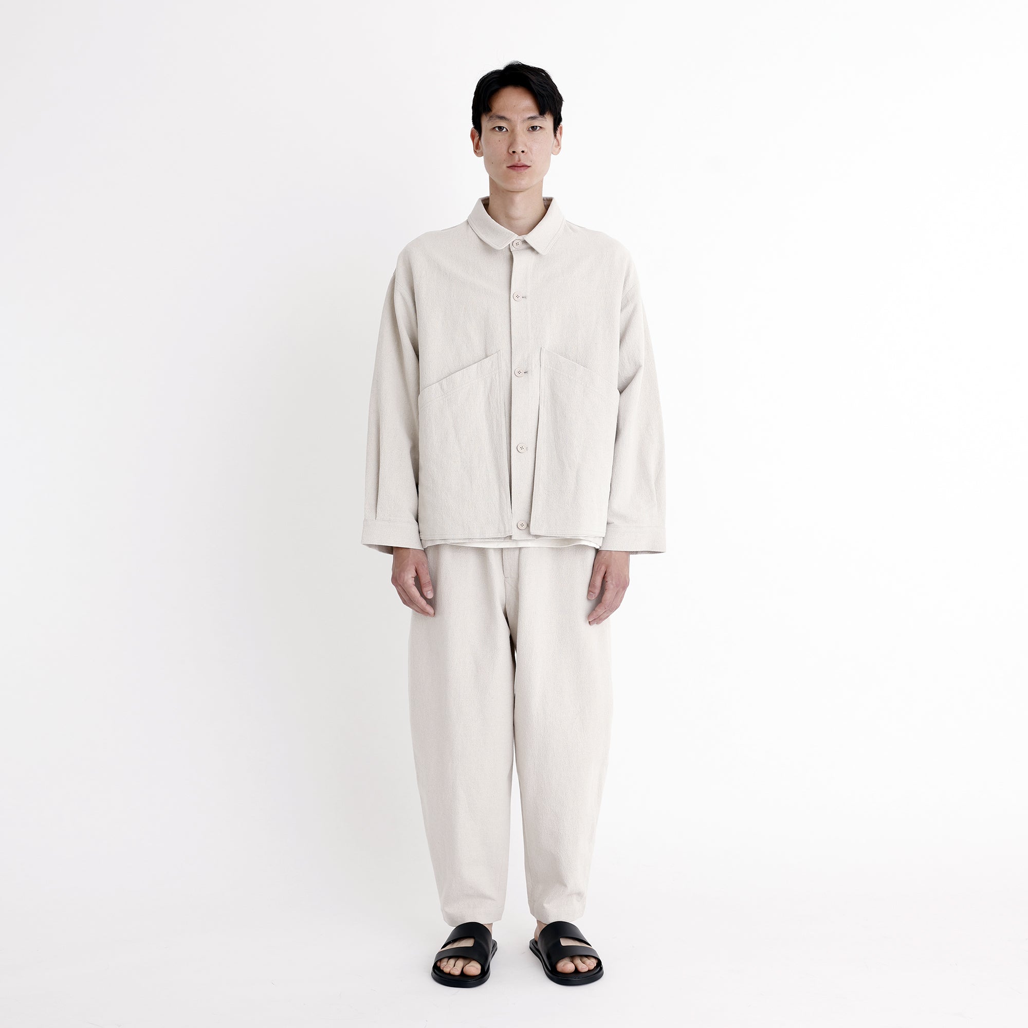 Signature Panel Pockets Shirt Jacket - Canvas Edition - Oatmeal