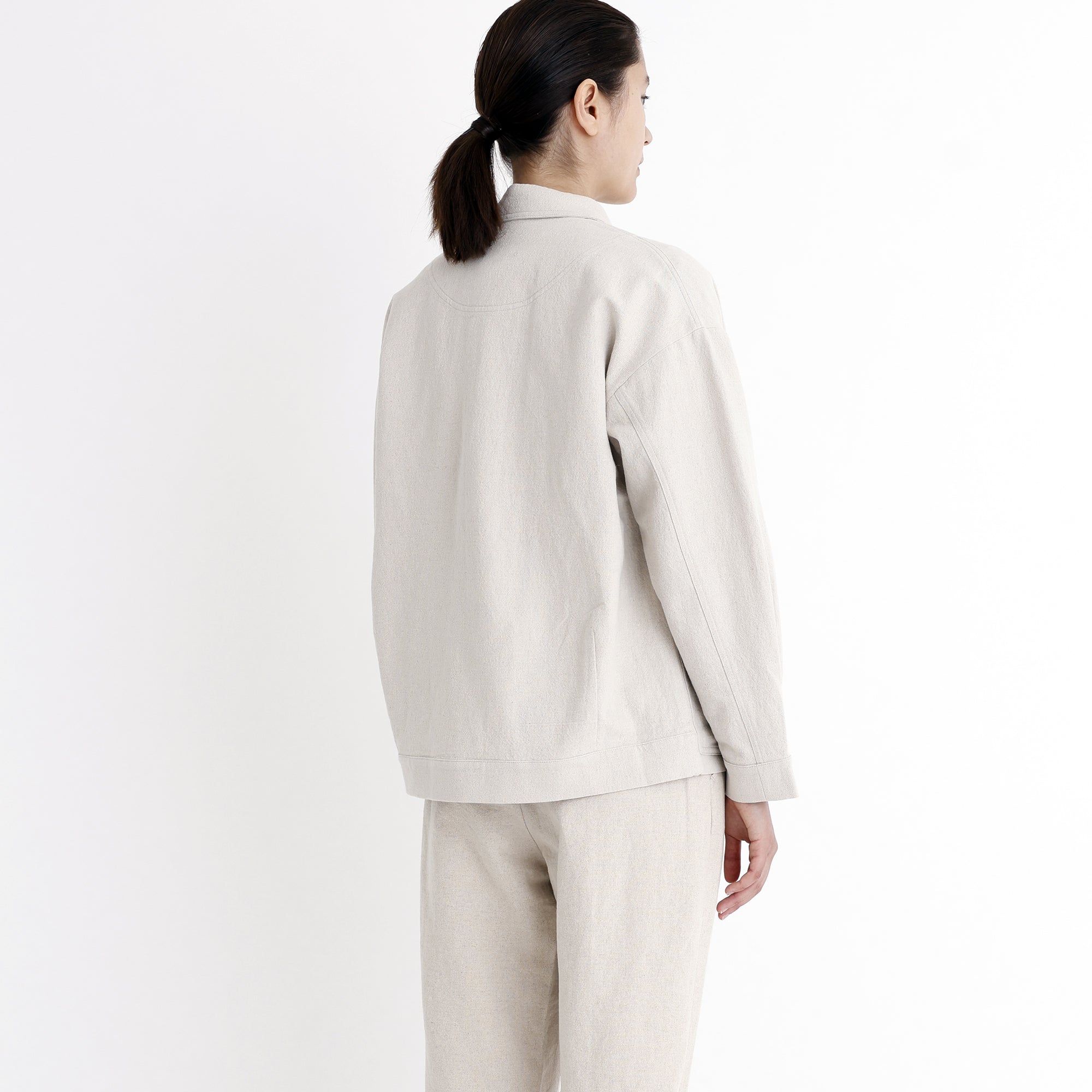 Signature Panel Pockets Shirt Jacket - Canvas Edition - Oatmeal